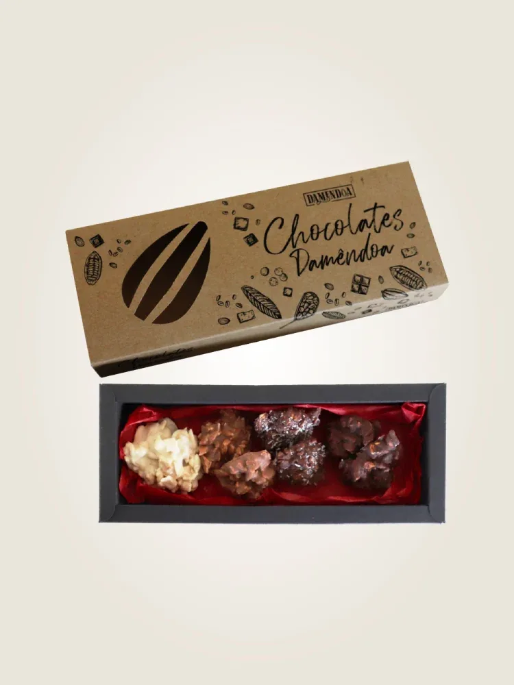 seleção irresistível,chocolates artesanais,Damendoa,elaborados com amêndoas,produção biológica